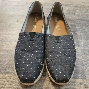 Navy Polka Dot Toms
